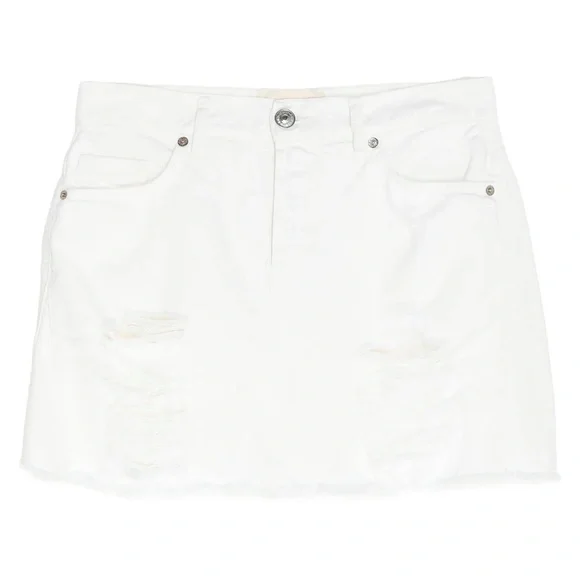 White Denim Mini Skirt - Picture 5 of 5